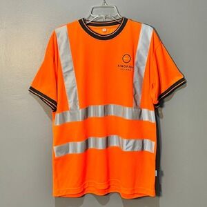 Sioen Reflective Safety T-Shirt Mns XL Orange Mesh Hi-Vis Workwear Kingfish Logo